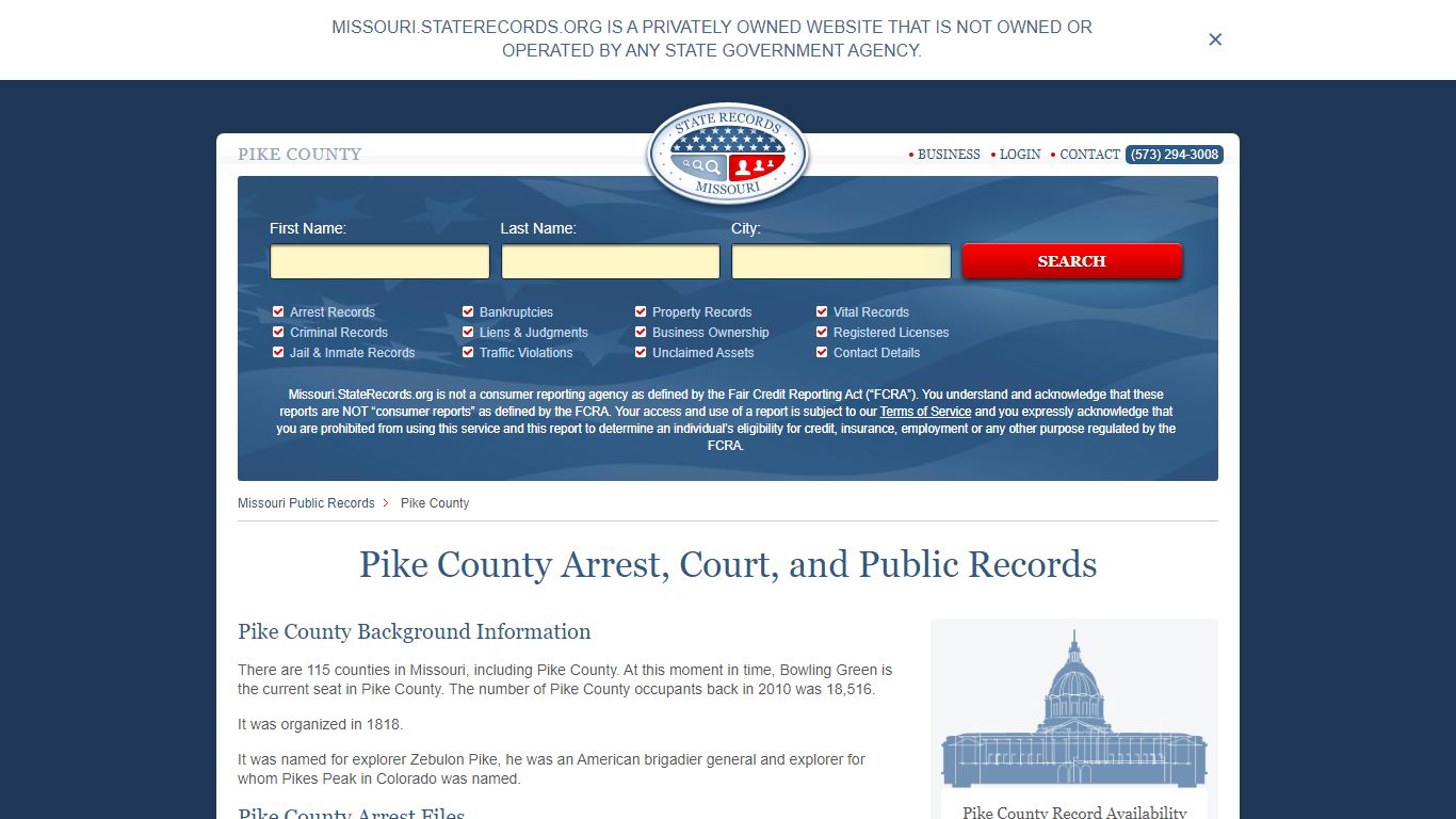 Pike County Arrest, Court, and Public Records