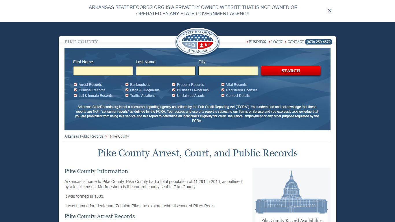 Pike County Arrest, Court, and Public Records